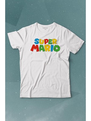 Kendim Seçtim Super Mario Seres Baskılı Tişört Çocuk T-Shirt