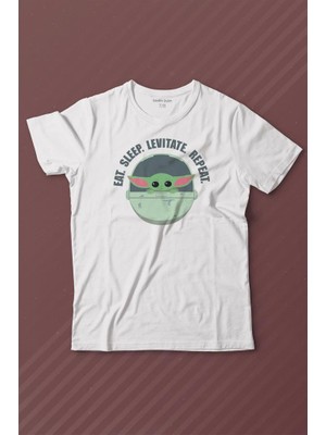 Kendim Seçtim Baby Yoda The Mandalorian Star Wars Bebek Yoda Baskılı Tişört Çocuk T-Shirt