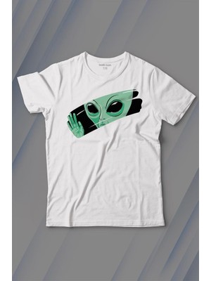 Kendim Seçtim Ufo Uzaylı Yeşil E.t. Nasa Gezegen Baskılı Tişört Çocuk T-Shirt
