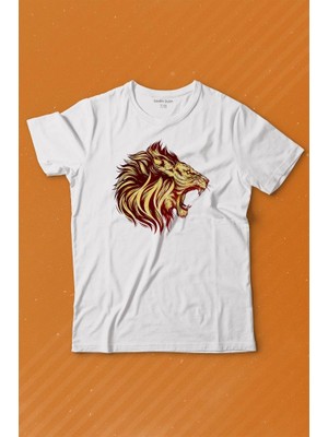 Kendim Seçtim Aslan Lion Head Champion Şampiyon Kral King Galata Baskılı Tişört Çocuk T-Shirt
