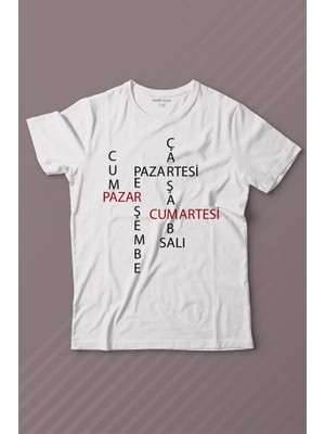 Kendim Seçtim Günler Minimal Yazılı Baskılı Tişört Çocuk T-Shirt