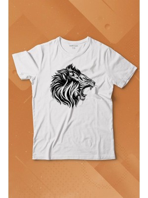Kendim Seçtim Aslan Lion Head Champion Şampiyon Kral King Galata Baskılı Tişört Çocuk T-Shirt