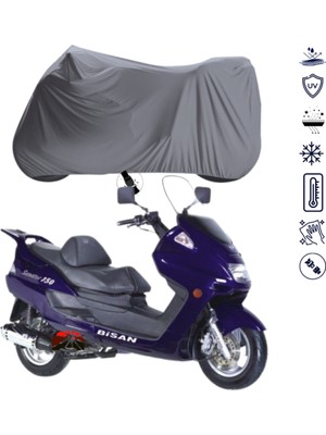 Teksin Bisan Senator 150 Motosiklet Brandası 4 Mevsim Su Geçirmez Motor Brandası