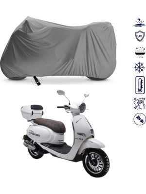 Teksin Kuba Brilliant 50 Su Geçirmez Motosiklet Brandası 4 Mevsim PVC Malzemeden UV Koruma ile