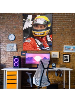 The Lucid Lab Ayrton Senna Duvar Örtüsü - 100 cm x 135 cm