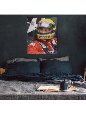 The Lucid Lab Ayrton Senna Duvar Örtüsü - 100 cm x 135 cm