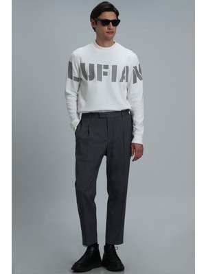 Lufian Todillo Erkek Sweatshirt Kırık Beyaz