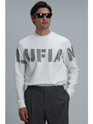 Lufian Todillo Erkek Sweatshirt Kırık Beyaz