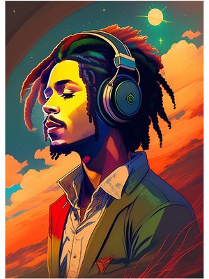 Bedeko Bob Marley Tasarım Tablo