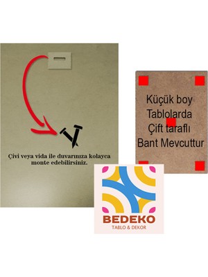 Bedeko Retro Güzel Kadın Poster Mdf Tablo