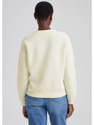 Kübra tekstil 2525 Baskılı Kadın Krem Sweatshirt