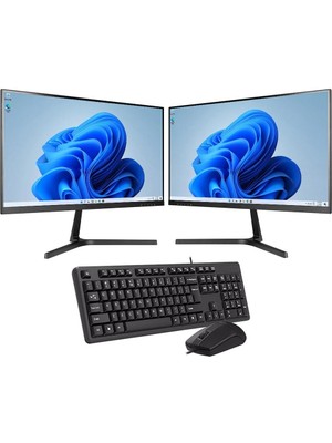 ROWORK Intel I3 13100 8gb 120GB SSD Çift 21.5" Monitörlü Ev ve Ofis Bilgisayarı (Business)