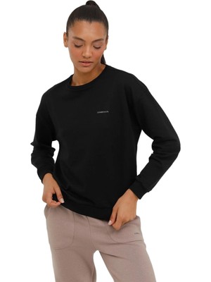 Lumberjack 3W Wb C Neck 16SN79 3pr Sweat Si̇yah Kadın Sweatshi̇rt