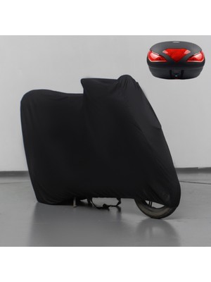Teksin Bisan Senator 150 Çantalı Motosiklet Brandası Siyah Penye Örtü Motor Brandası