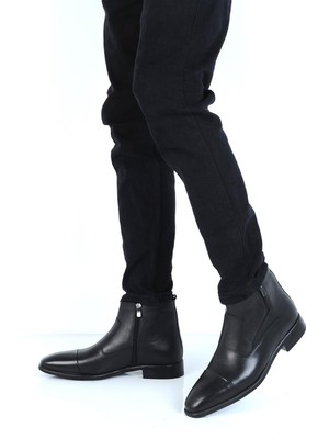 Crısso B429 Kauçuk  Deri Erkek Bot Ayakkabı