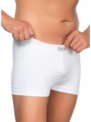 Secret Moda  Emay Soft Yumuşacık Dikişsiz Terletmeyen Erkek Boxer Beyaz