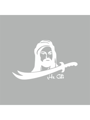Reysa Tasarım Zülfikar Hz Ali Araba Sticker Beyaz 18X11 cm