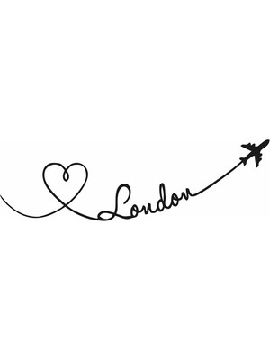 Reysa Tasarım London Duvar Sticker Siyah 22X7 cm