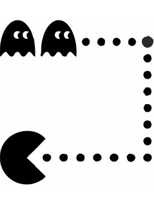 Reysa Tasarım Pacman Priz Sticker Siyah 17X18 cm