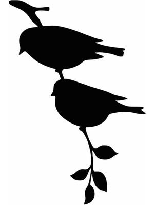 Reysa Tasarım Kuşlar Priz Sticker Siyah 15X22 cm