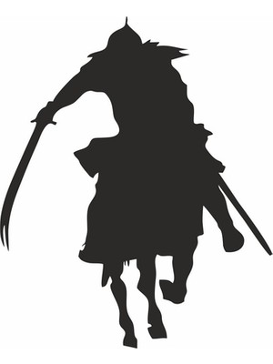 Reysa Tasarım Atlı Süvari Duvar Sticker Siyah 16X20 cm