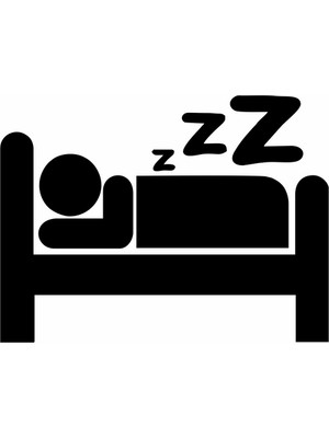 Reysa Tasarım Uyku Kapı Sticker Siyah 20X16 cm