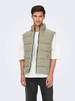 Jack & Jones Only & Sons Onsmelvın Lıfe Puffer Vest Otw Vd Bej