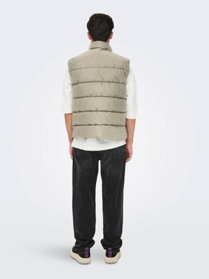 Jack & Jones Only & Sons Onsmelvın Lıfe Puffer Vest Otw Vd Bej