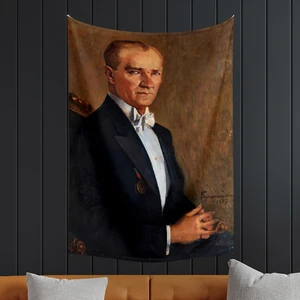 Atatürk Portresi Feyhaman Duran Duvar Örtüsü Halısı