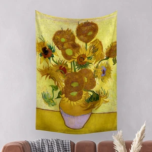 Van Gogh Vazoda Ayçiçekleri Duvar Örtüsü Halısı