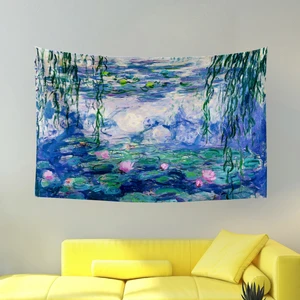 Monet Nilüferler Duvar Örtüsü Halısı