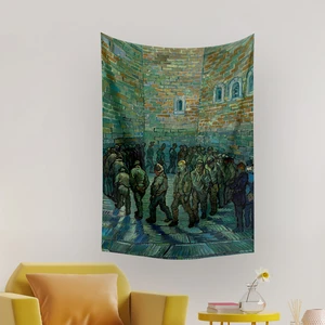 Van Gogh Tutuklular Çemberi Duvar Örtüsü Halısı