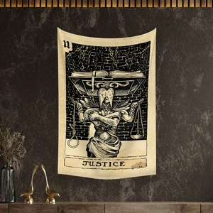 Tarot Kartı Justice Duvar Örtüsü Halısı