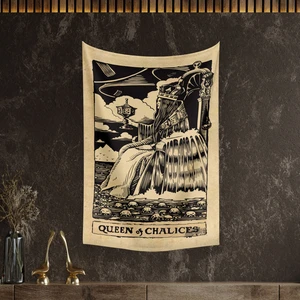 Tarot Kartı Queen Of Chalices Duvar Örtüsü Halısı