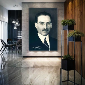 SML Tablo Mustafa Kemal Atatürk Gözlüklü Karizma Kanvas Tablo