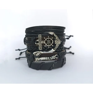 BSN Store Viking Iskandinav Thor Balta Figürlü 5'li Deri Bileklik Setleri