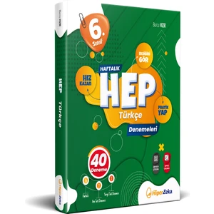 Hiper Zeka Yayınları 6. Sınıf Haftalık Hep Türkçe 40 Denemeleri