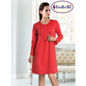 Uzun Kollu Penye Gecelik