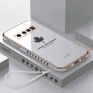 Samsung Galaxy S10 Plus Elektroliz Kaplama Telefon Kılıfı, Kemerli (Yurt Dışından)