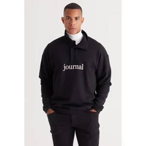 Altınyıldız Classics Loose Fit Bato Yaka Baskılı Sweatshirt
