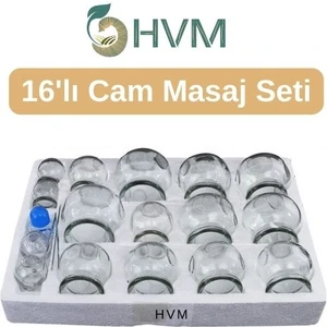 Cam Masaj Kupa Seti 16'lı