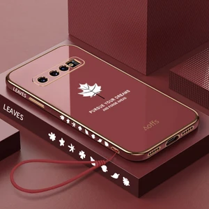 Samsung Galaxy S10 Plus Elektroliz Kaplama Telefon Kılıfı, Kemerli (Yurt Dışından)