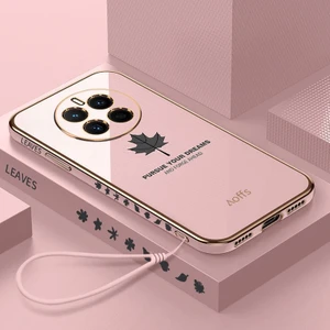 Huawei Mate 50 Pro Için Telefon Kılıfı Kemerli Elektroliz Kaplama Telefon Kılıfı (Yurt Dışından)