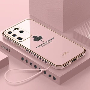 Samsung Galaxy S20 Ultra Elektroliz Kaplama Telefon Kılıfı Kemerli (Yurt Dışından)