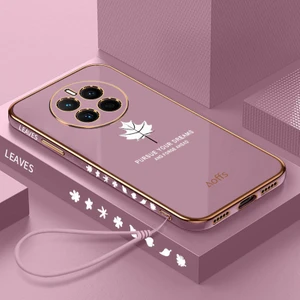 Huawei Mate 50 Pro Için Telefon Kılıfı Kemerli Elektroliz Kaplama Telefon Kılıfı (Yurt Dışından)