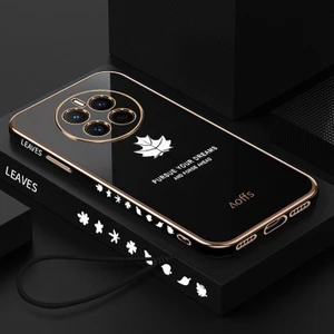 Huawei Mate 50 Pro Için Telefon Kılıfı Kemerli Elektroliz Kaplama Telefon Kılıfı (Yurt Dışından)