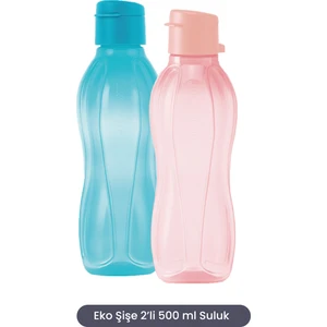 Eco Şişe 2li 500 ml Suluk Mavi ve Pamuk Şeker