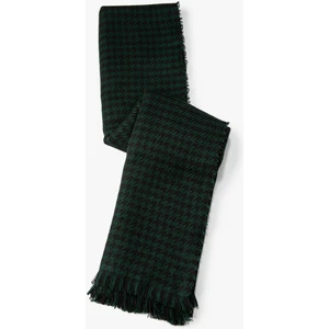 Şal Kazayağı Desenli Püsküllü Yumuşak Dokulu