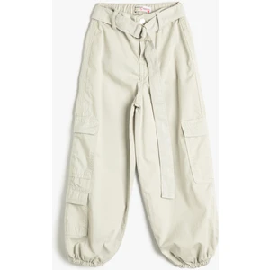 Paraşüt Kot Pantolon Pamuklu Beli Lastikli Cepli - Parachute Jean