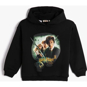 Harry Potter Kapşonlu Sweatshirt Lisanslı Uzun Kollu Şardonlu